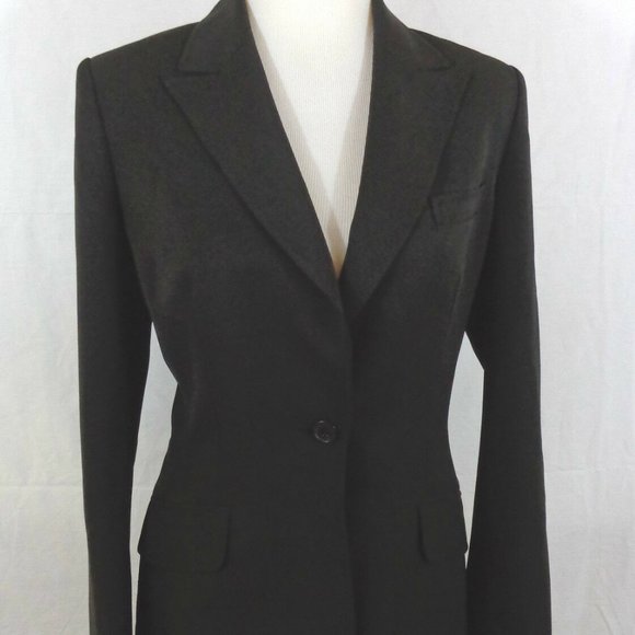 ANNE KLEIN WOMEN'S JACKET/BLAZER SZ 8 BROWN MINT! - Picture 2 of 5